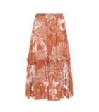 See By Chlo Printed Cotton-blend Midi Skirt