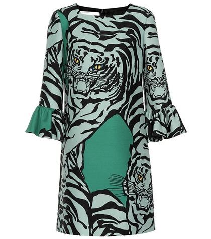 Valentino Re-edition Wool And Silk Printed Dress