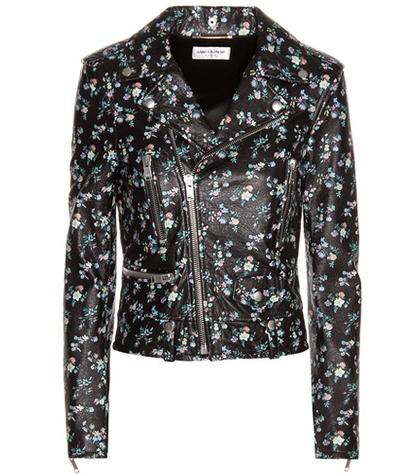 Saint Laurent Classic L01 Floral-printed Leather Jacket