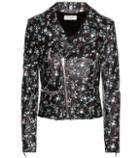 Saint Laurent Classic L01 Floral-printed Leather Jacket
