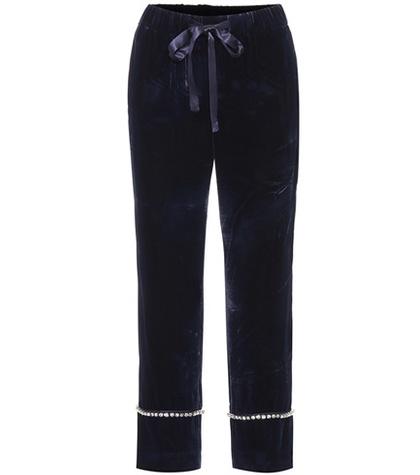 Balenciaga Velvet Cropped Trousers