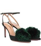 Gianvito Rossi Powder Puff Sling 85 Suede Pumps