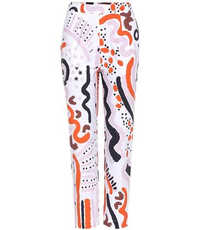 Haider Ackermann Tribal Party Printed Cotton Cropped Trousers