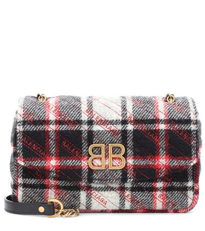 Roger Vivier Chain Round S Plaid Shoulder Bag