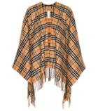 Burberry Vintage Check Cashmere And Wool Poncho
