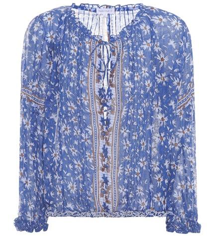 Poupette St Barth Floral-printed Cotton Top