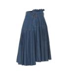 Givenchy Asymmetric Denim Midi Skirt
