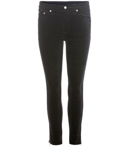 Rag & Bone 10 Inch Zipper Capri Velvet Trousers
