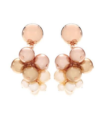 Oscar De La Renta Metallic Clip-on Earrings