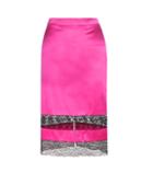Givenchy Lace-trimmed Silk Satin Skirt