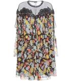 Chlo Printed Silk Georgette Dress With Lace