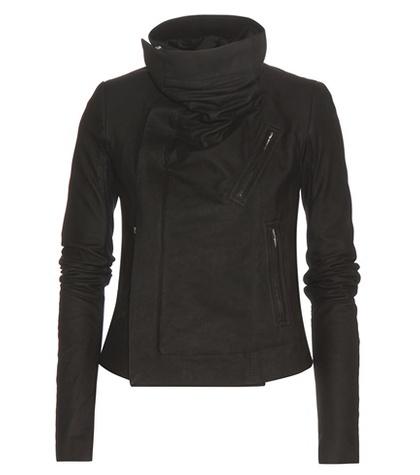 Rick Owens Classic Biker Brushed Leather Jacket