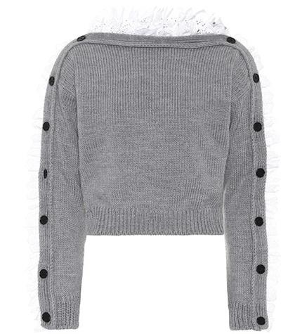 Philosophy Di Lorenzo Serafini Lace-trimmed Wool Sweater