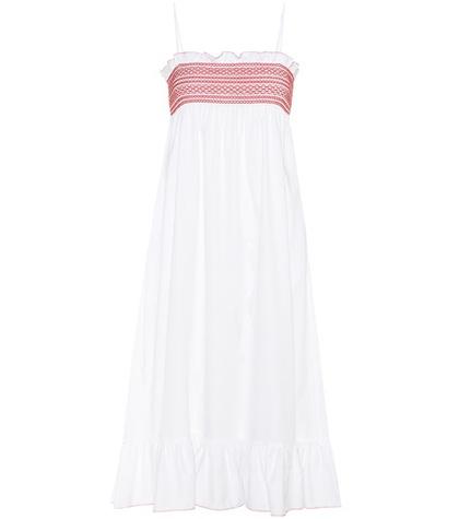 Lisa Marie Fernandez Smocked Cotton Dress
