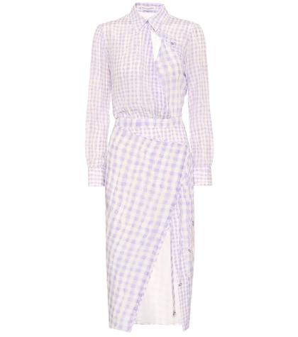 Prada Constantina Checked Silk Dress