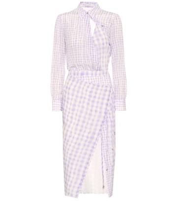 Prada Constantina Checked Silk Dress