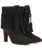 Valentino Fringed Suede Ankle Boots