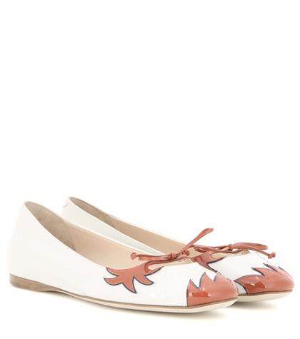 Bottega Veneta Patent Leather Ballerinas