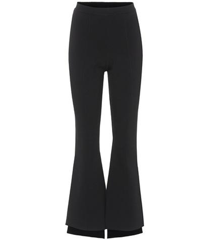 Roland Mouret Stalham Flared Crêpe Trousers