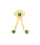 Aliita Trio Esmeralda 9kt Gold And Emerald Earring