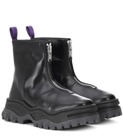 Eytys Raven Platform Leather Ankle Boots