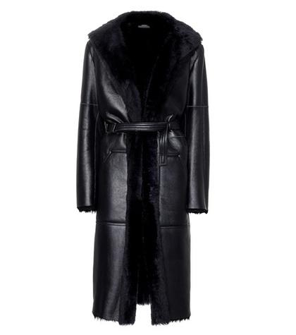Joseph Hank Leather And Shearling Coat