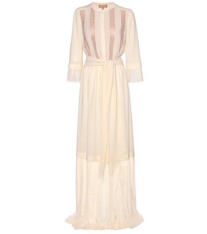 Michael Kors Collection Lace-trimmed Silk Dress