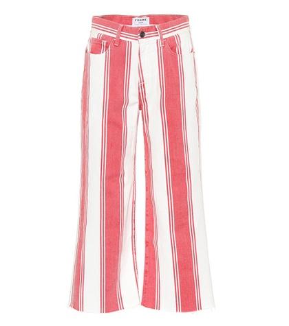 Frame Vintage Crop Striped Jeans