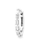 Stone Paris Mini Créole Baguette 18kt White Gold Hoop Earring With White Diamonds