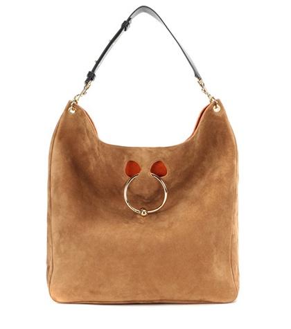 Gianvito Rossi Pierce Hobo Large Suede Shoulder Bag