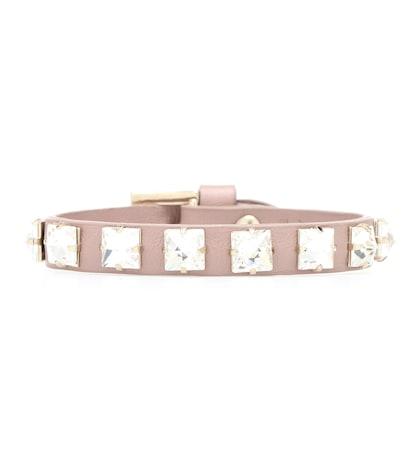 Jimmy Choo Valentino Garavani Rockstud Glam Leather Bracelet