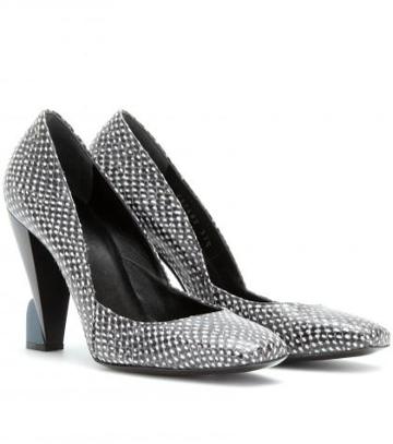 Balenciaga graphic Embossed Leather Pumps