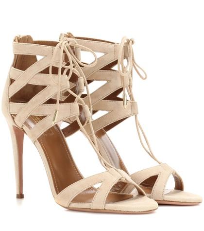 Aquazzura Beverly Hills 105 Suede Sandals