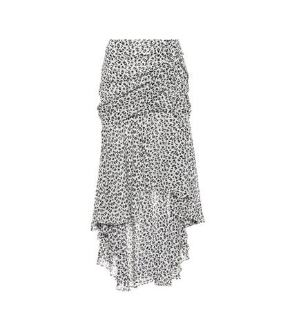 Veronica Beard Floral-printed Silk Skirt