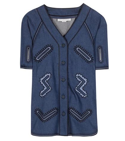 Stella Mccartney Embellished Denim Top