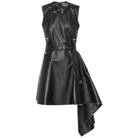 Alexander Mcqueen Belted Leather Dress