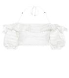 Zimmermann Allia Off-the-shoulder Linen Top