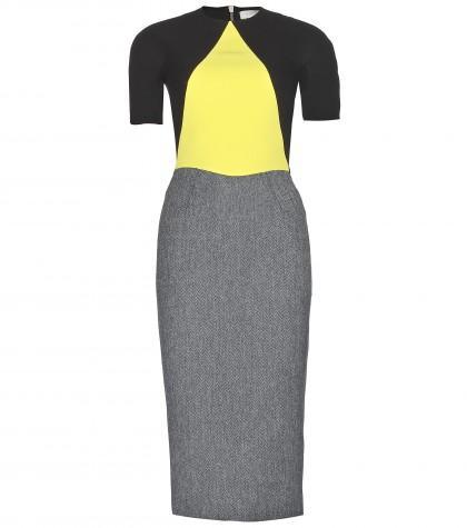 Victoria Beckham Wool And Silk-blend Dress