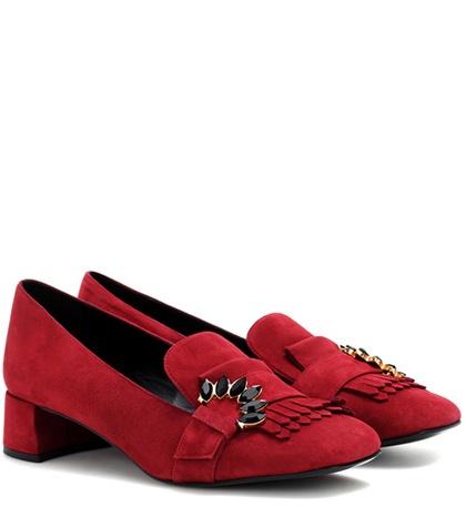 Erdem Carson Suede Loafer Pumps