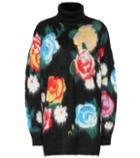 Miu Miu Rose Intarsia Mohair-blend Sweater