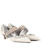 Prada Leather And Snakeskin Pumps
