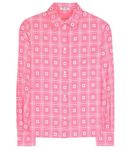 Miu Miu Embroidered Cotton Blouse