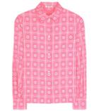 Miu Miu Embroidered Cotton Blouse