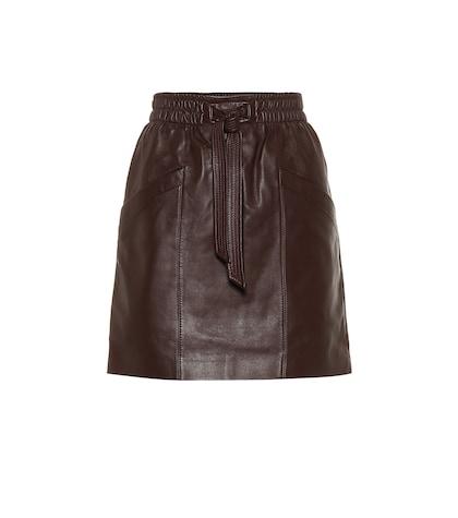 Reebok X Victoria Beckham Belted Leather Miniskirt