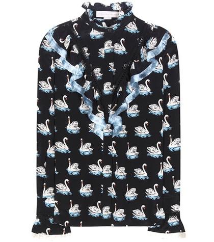 Barrie Maia Printed Silk Blouse