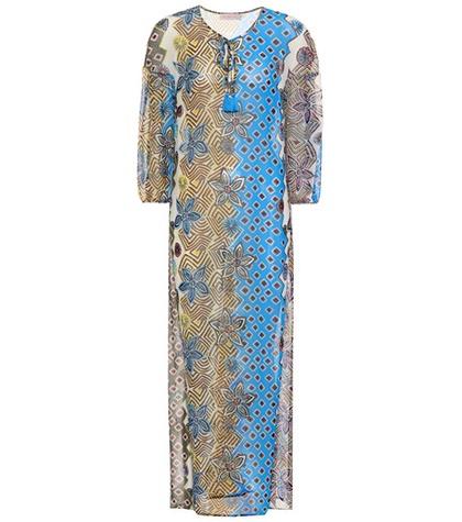 Redvalentino Jacinta Floral-printed Silk Kaftan