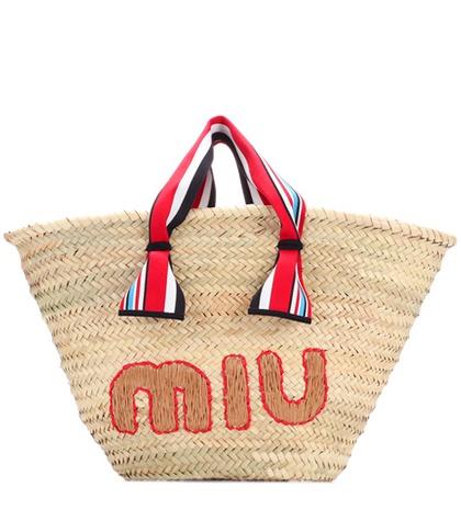 Miu Miu Woven Straw Tote