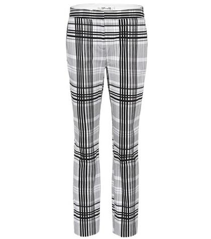 Diane Von Furstenberg Darnley Plaid Cotton Trousers