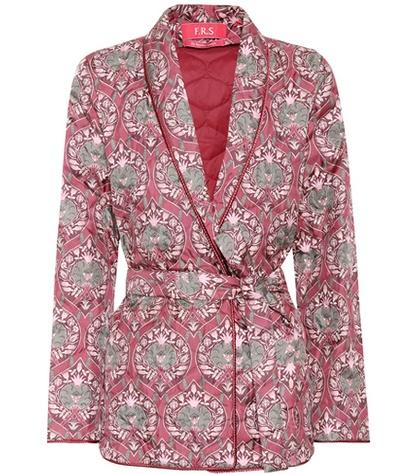 For Restless Sleepers Printed Silk-satin Jacket