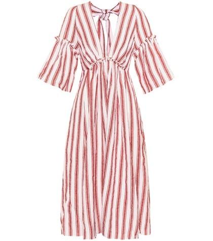 Poupette St Barth Georgina Striped Linen Dress